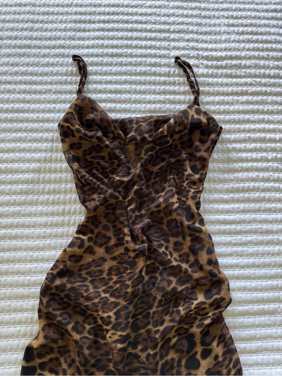 Milk & Honey Dresses & Skirts - Milk + Honey Chiffon Cowl Neck Maxi Dress - Leopard Print (Small)